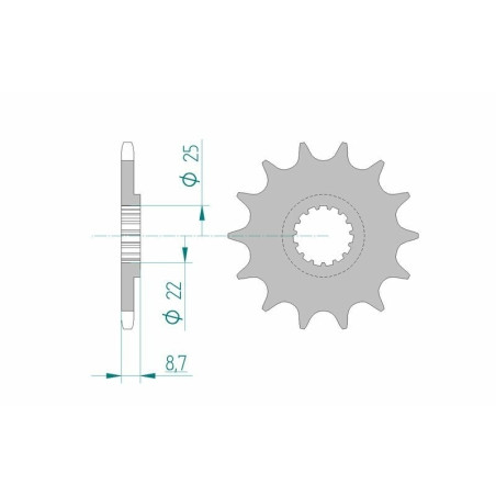 Kit chaîne AFAM 520 MXPRO - 13/51-118 - Couronne alu standard