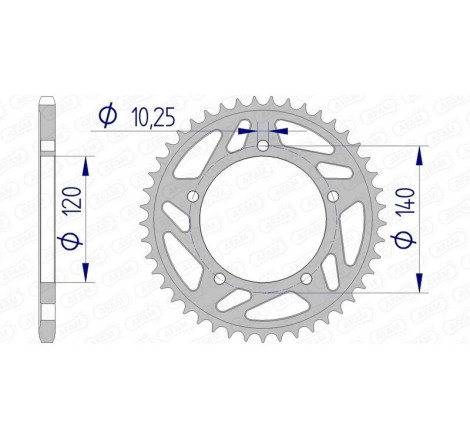 Kit chaîne AFAM 520 XHR4 - 17/42-110 - Couronne alu standard