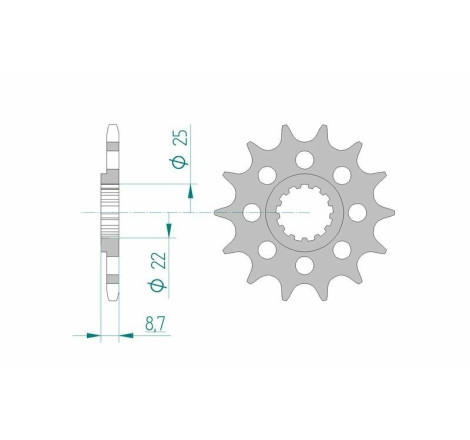 Kit chaîne AFAM 520 XHR4 - 17/42-110 - Couronne alu standard