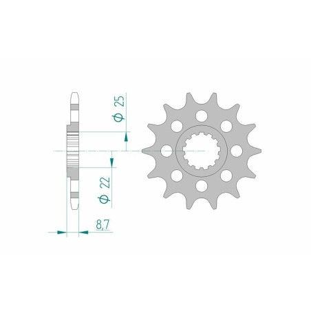 Kit chaîne AFAM 520 XHR4 - 17/42-110 - Couronne alu standard