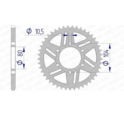 Kit chaîne AFAM 520 XHR4 - 17/41-110 - Couronne alu standard