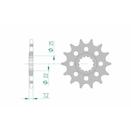 Kit chaîne AFAM 520 XHR4 - 17/41-110 - Couronne alu standard
