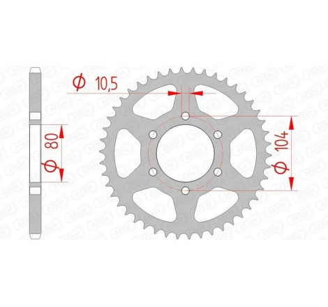 Kit chaîne AFAM 520 XSR4 - 15/46-114 - Couronne acier standard