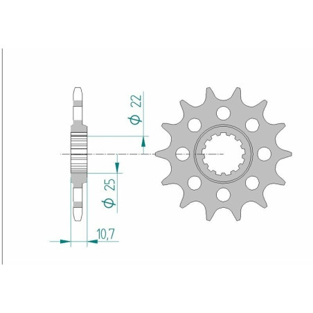 Kit chaîne AFAM 520 XSR4 - 16/45-114 - Couronne alu standard