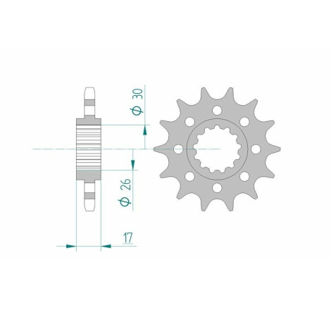 Kit chaîne AFAM 525 XHR4 - 16/42-114 - Couronne alu standard