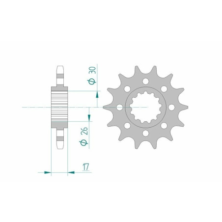 Kit chaîne AFAM 525 XHR4 - 16/42-114 - Couronne alu standard