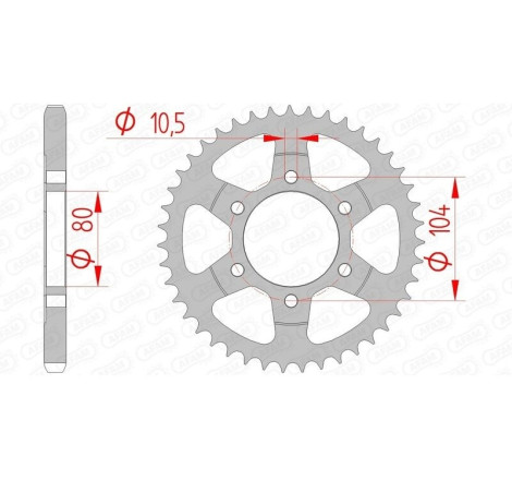 Kit chaîne AFAM 525 XHR4 - 17/39-114 - Couronne acier standard