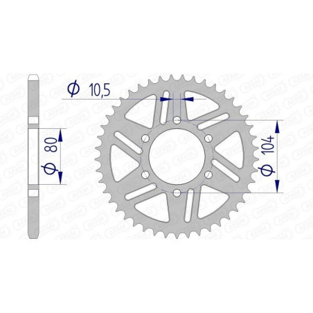 Kit chaîne AFAM 520 XHR4 - 17/41-110 - Couronne alu standard