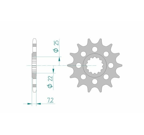 Kit chaîne AFAM 520 XHR4 - 17/41-110 - Couronne alu standard
