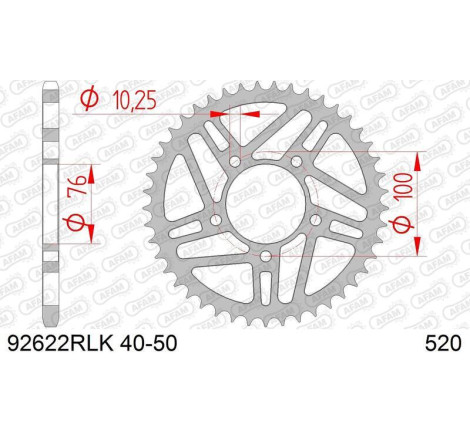 Couronne AFAM acier standard - 520 - Marchesini / OZ