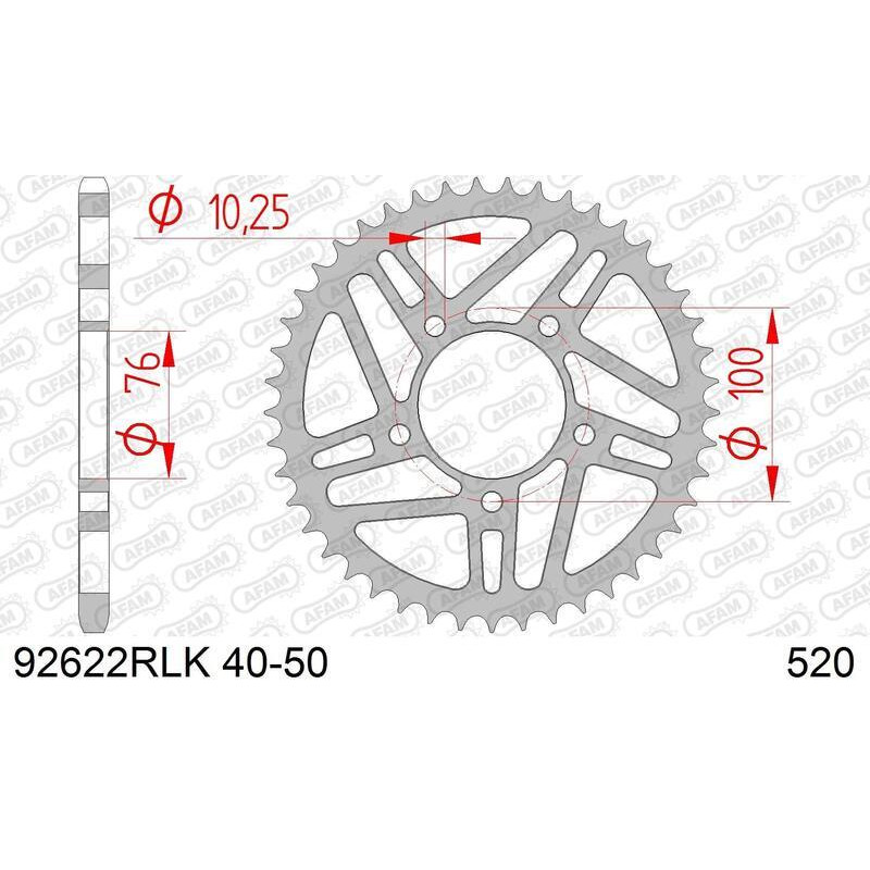 Couronne AFAM acier standard - 520 - Marchesini / OZ