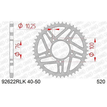 Couronne AFAM acier standard - 520 - Marchesini / OZ