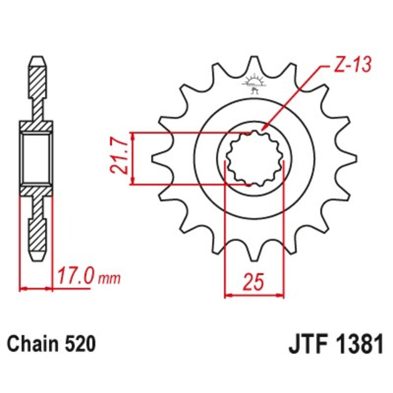 Pignon JT SPROCKETS acier anti-bruit - 520