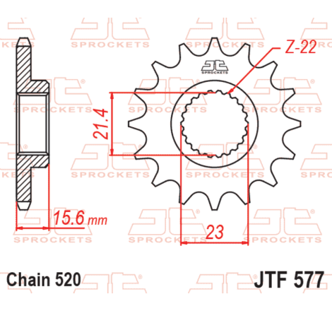 Pignon JT SPROCKETS acier anti-bruit - 520