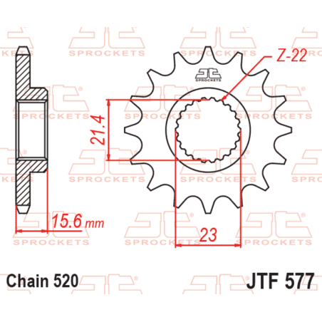 Pignon JT SPROCKETS acier anti-bruit - 520