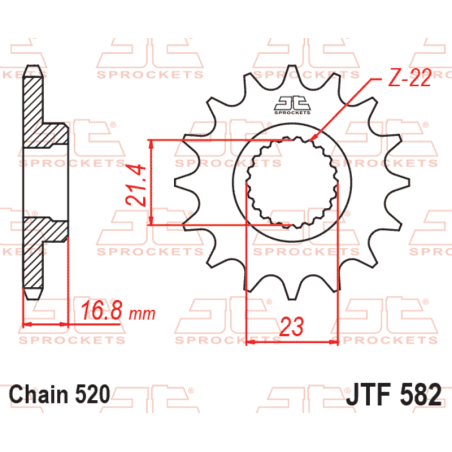 Pignon JT SPROCKETS acier anti-bruit - 520