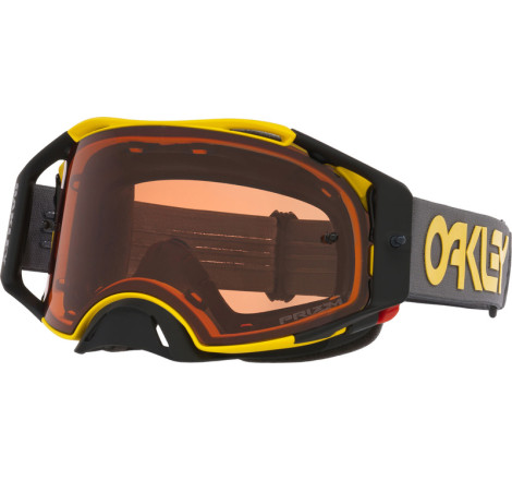 Masque OAKLEY Airbrake MX - Moto Yellow - écran Prizm Bronze