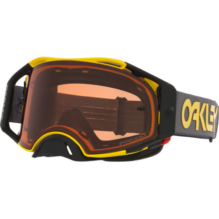 Masque OAKLEY Airbrake MX - Moto Yellow - écran Prizm Bronze