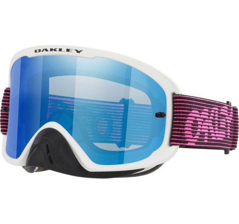 Masque OAKLEY O Frame 2.0 Pro MX - White/Pink Streaks - écran Black Ice Iridium
