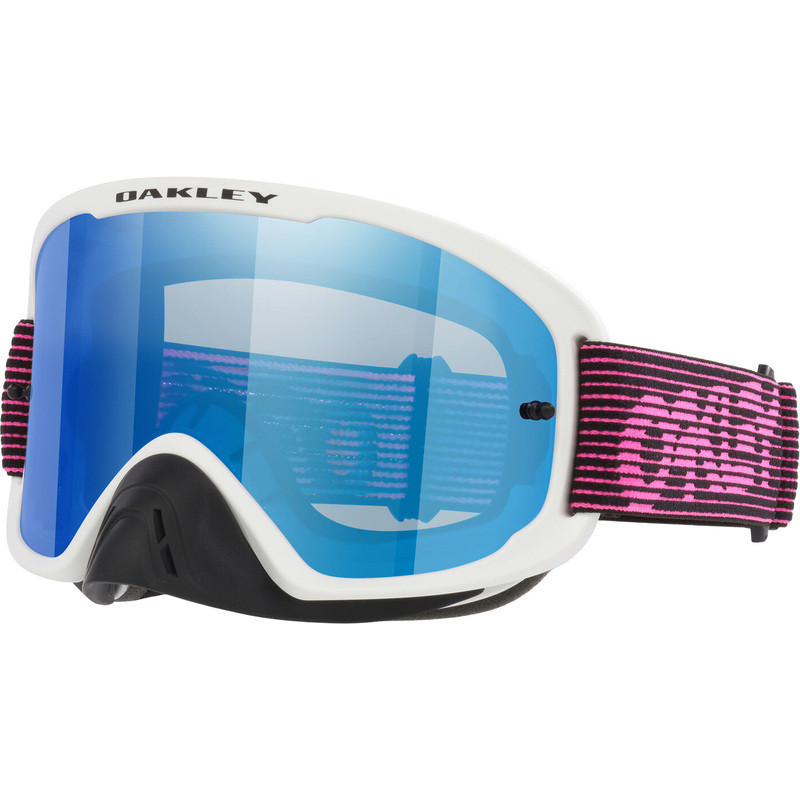 Masque OAKLEY O Frame 2.0 Pro MX - White/Pink Streaks - écran Black Ice Iridium