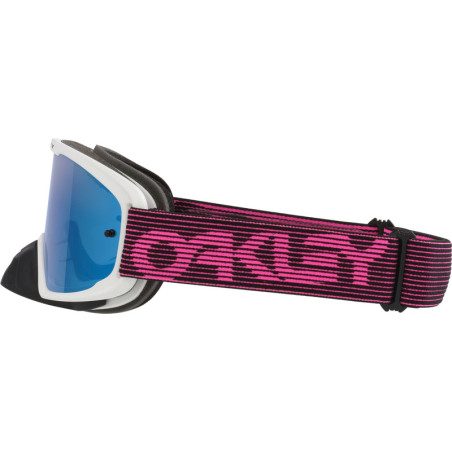 Masque OAKLEY O Frame 2.0 Pro MX - White/Pink Streaks - écran Black Ice Iridium