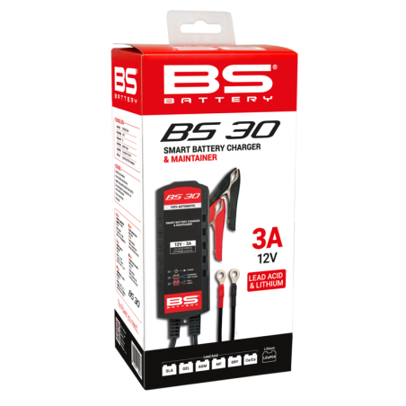 Chargeur de batterie intelligent BS BATTERY BS30 - Kit 20+3