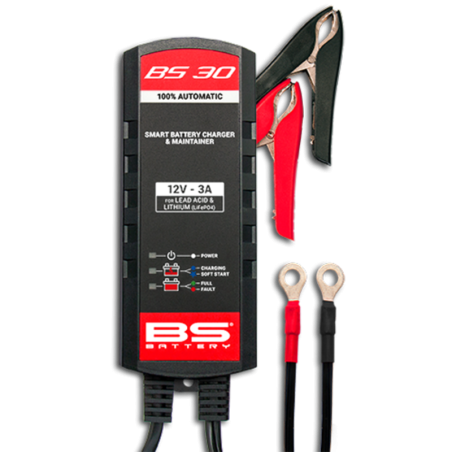 Chargeur de batterie intelligent BS BATTERY BS30 - Kit 20+3