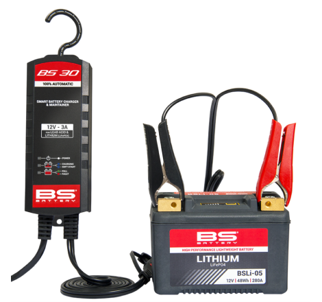 Chargeur de batterie intelligent BS BATTERY BS30 - Kit 20+3