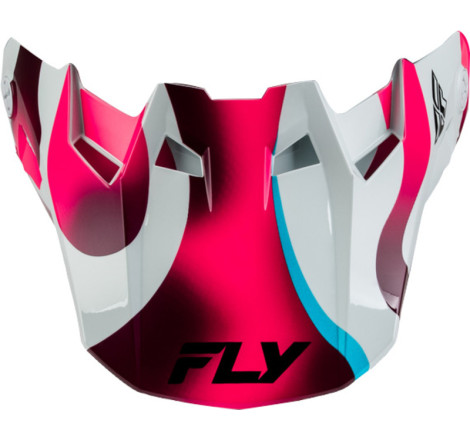 Visière FLY RACING Formula CC Vibe - blanc/rose/bleu