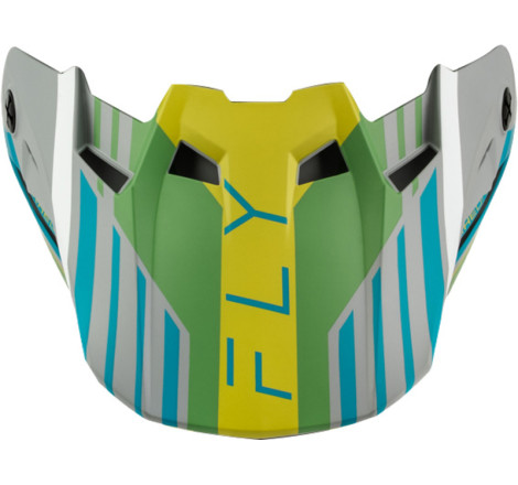 Visière FLY RACING Formula CC Strike - gris matte/vert/Teal