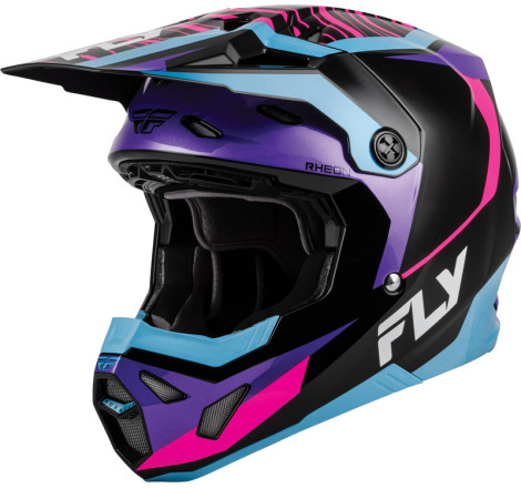 Casque enfant FLY RACING Formula CP Charge - noir/violet/rose/bleu
