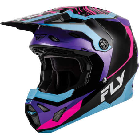 Casque enfant FLY RACING Formula CP Charge - noir/violet/rose/bleu