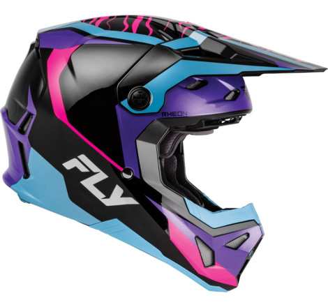 Casque enfant FLY RACING Formula CP Charge - noir/violet/rose/bleu