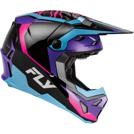 Casque enfant FLY RACING Formula CP Charge - noir/violet/rose/bleu