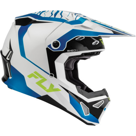 Casque enfant FLY RACING Formula CP Charge - blanc/bleu/noir