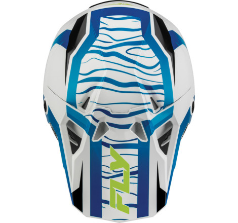 Casque enfant FLY RACING Formula CP Charge - blanc/bleu/noir