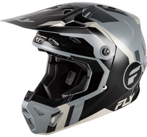 Casque enfant FLY RACING Formula CP Seal - noir/gris/Light Grey
