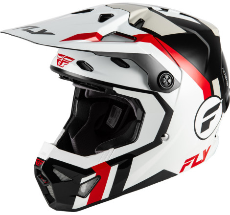 Casque enfant FLY RACING Formula CP Seal - blanc/noir/rouge