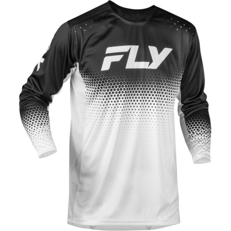 Maillot vélo enfant FLY RACING Rayce Sonar - blanc/noir