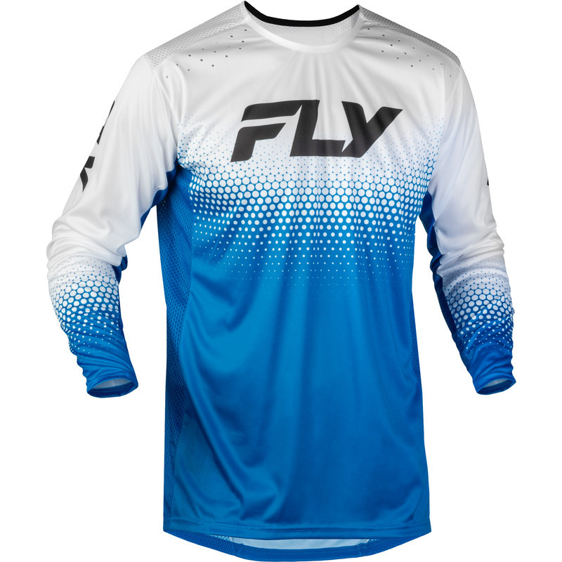 Maillot vélo enfant FLY RACING Rayce Sonar - bleu/blanc/noir