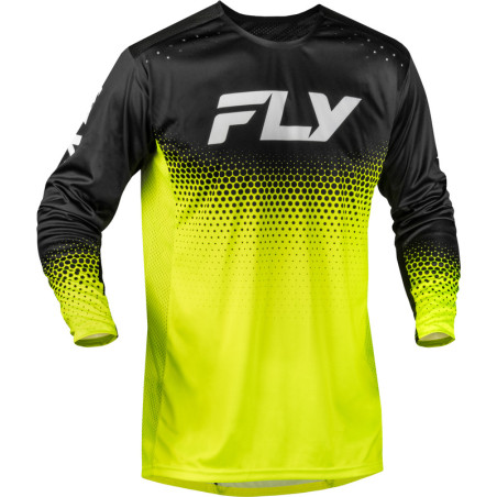 Maillot vélo enfant FLY RACING Rayce Sonar - Hi-Vis/noir/blanc