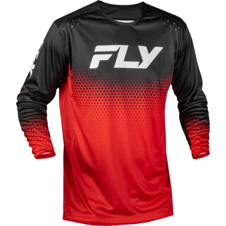 Maillot vélo FLY RACING Rayce Sonar - rouge/noir/blanc