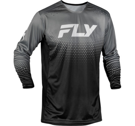 Maillot vélo FLY RACING Rayce Sonar - noir/gris/blanc