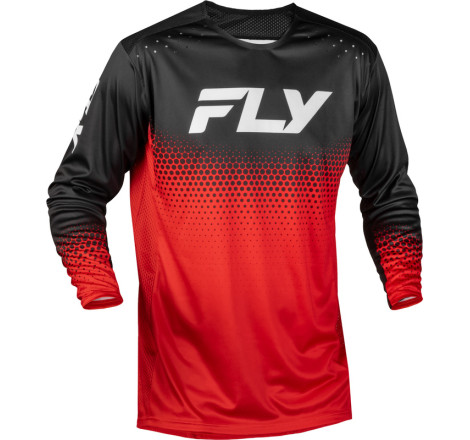 Maillot vélo FLY RACING Rayce Sonar - rouge/noir/blanc