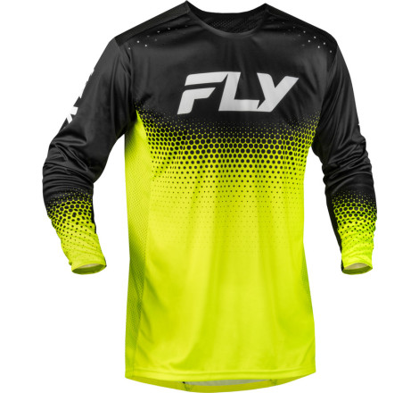 Maillot vélo FLY RACING Rayce Sonar - Hi-Vis/noir/blanc