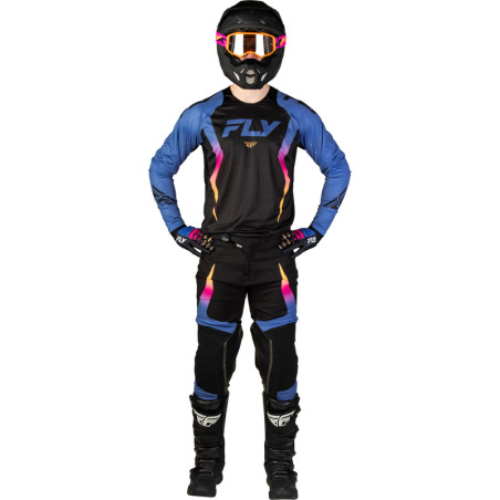 Pantalon FLY RACING Evolution DST Limited Edition Bolt - noir/bleu/multi