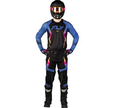 Pantalon FLY RACING Evolution DST Limited Edition Bolt - noir/bleu/multi