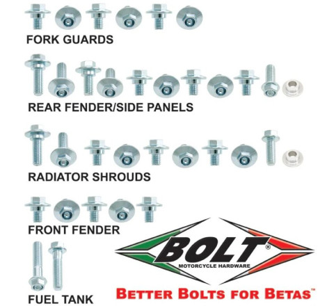 Kit visserie plastiques BOLT - Beta