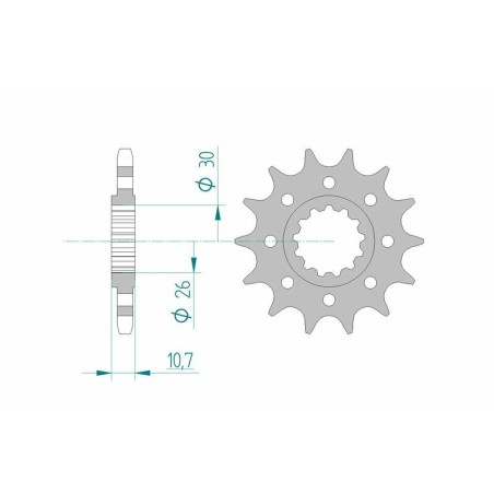 Kit chaîne AFAM 525 XHR4 - 17/45-118 - Couronne acier standard