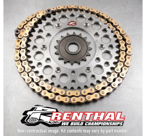 Kit chaîne RENTHAL 520R1 13/51-116 standard - couronne standard